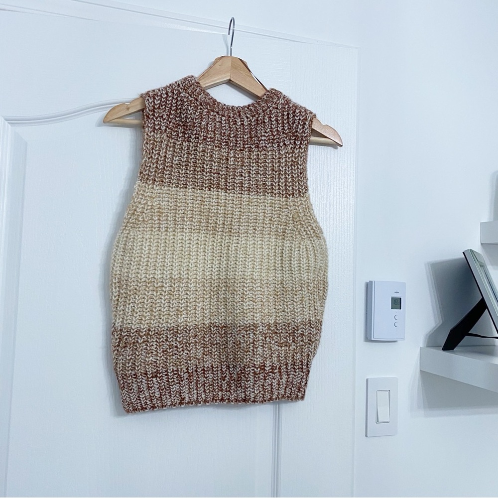 B.YOUNG | Wool colourblock sleeveless top